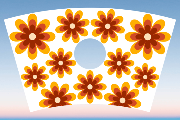 70s Groovy Boho Flowers 24oz Tumbler