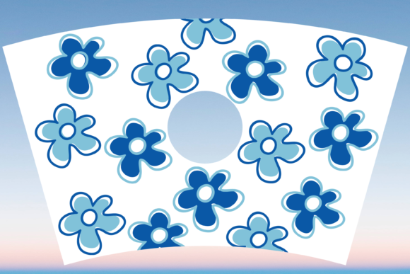 Boho Retro Floral 24oz Cup Wrap