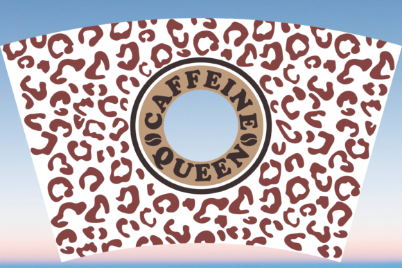 Caffeine Queen Leopard 24oz Cup Wrap