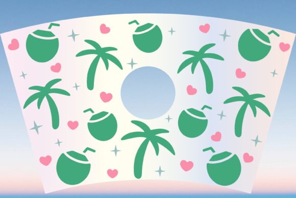 Coconuts Palm Tree 24oz Cup Wrap