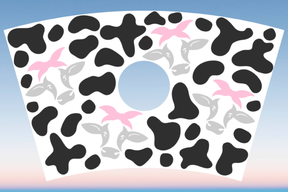 Cow Head Print Pattern 24oz Cup Wrap
