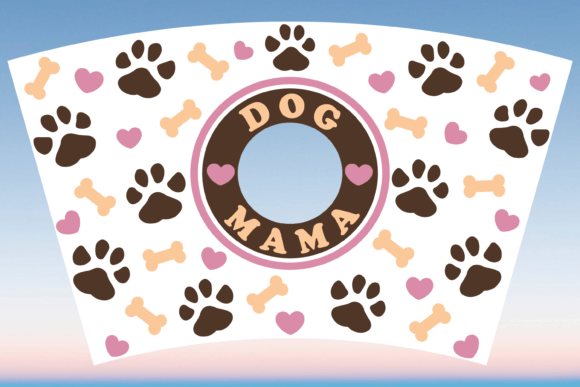 Dog Mama Mom Paws Bone 24oz Wrap