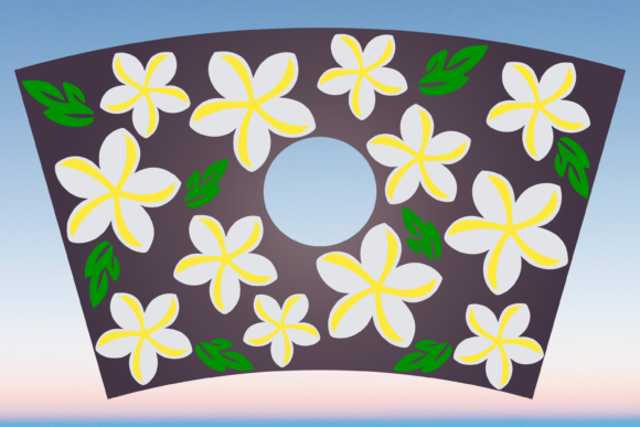 Frangipani Exotic Flower 24oz Wrap SVG