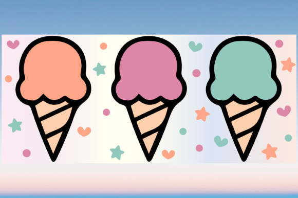 Ice Cream Cone Summer 16oz Libbey Wrap