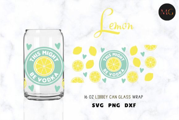 Lemon Love Libbey Can Glass