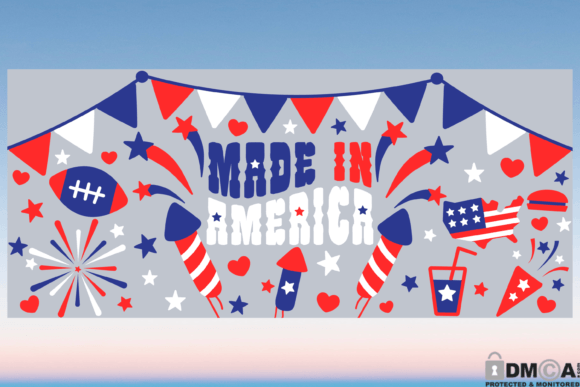 Made in America 16oz Libbey Glass SVG
