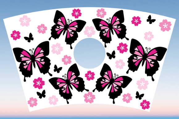 Monarch Butterfly Cherry Blossom Cup