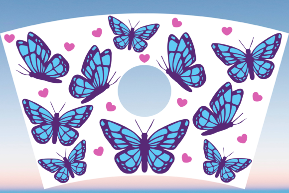 Monarch Butterfly Starbucks Cup Wrap SVG
