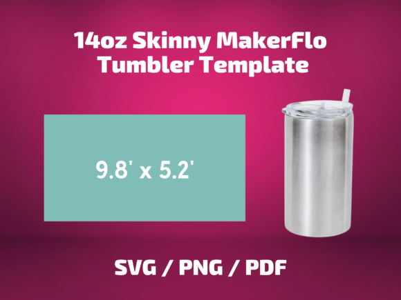 Tumbler Template Makerflo 14 Oz Skinny