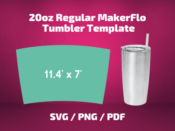 Tumbler Template Makerflo Regular 20 Oz