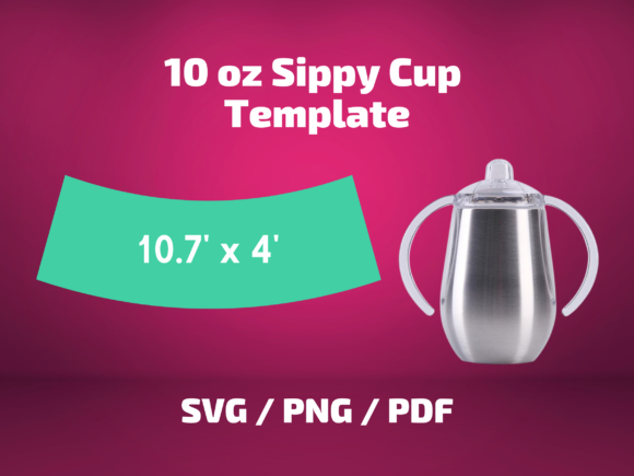 Tumbler Template Sippy Cup 10 Oz