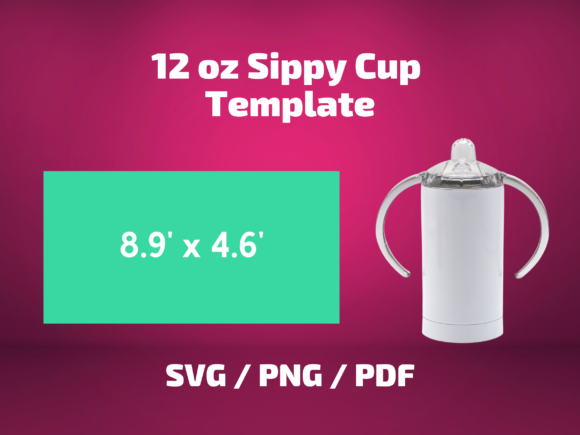 Tumbler Template Sippy Cup 12 Oz