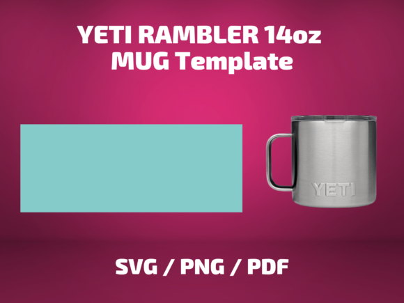 Tumbler Template YETI RAMBLER 14 OZ MUG