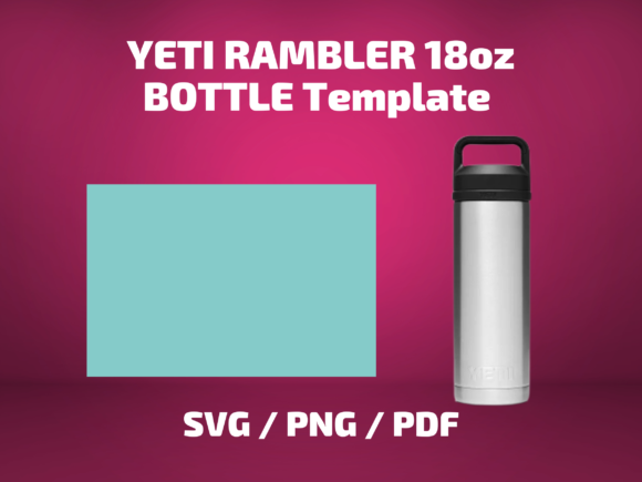 Tumbler Template YETI RAMBLER 18 BOTTLE