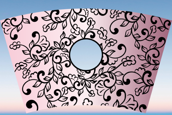 Vintage Floral Starbucks Cup Wrap SVG